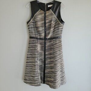 Calvin Klein Dress Tweed Fit and Flare Black and White dress-- Size 6
